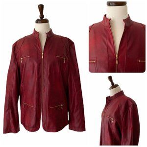 Chico's Faux Leather Jacket, size 3 (16/XL)
